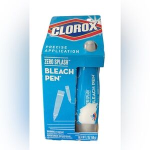 NEW Clorox Zero Splash Bleach Pen, 1 Duel Tipped Laundry Household Pen 2oz